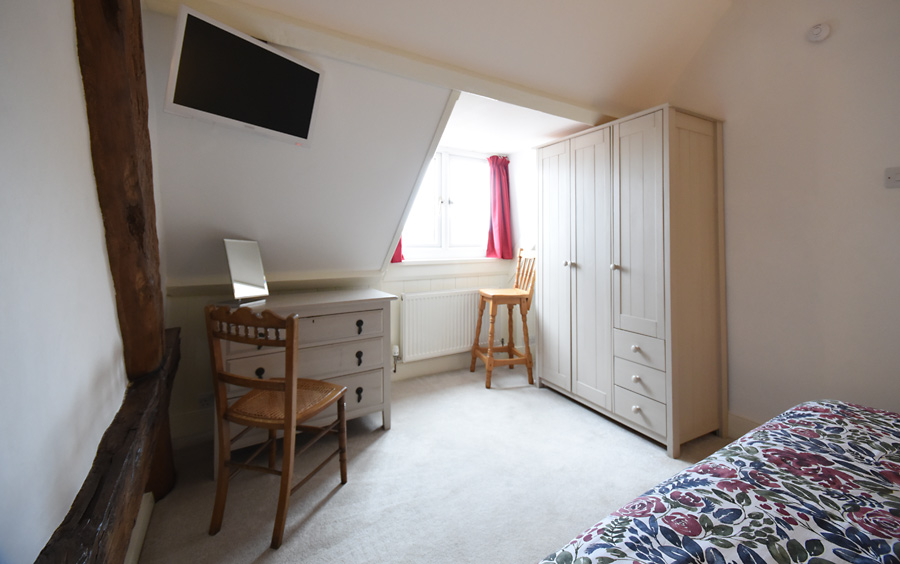 Double bed room, king sized, Wardrobe and Drawers giving plenty of storage, Dormer windows with the most magnificent views of Whitby 