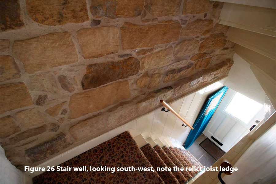 Figure 26 Stair well, looking south-west, note the relict joist ledge